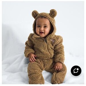 The North Face Brown Fleece Kids Footie